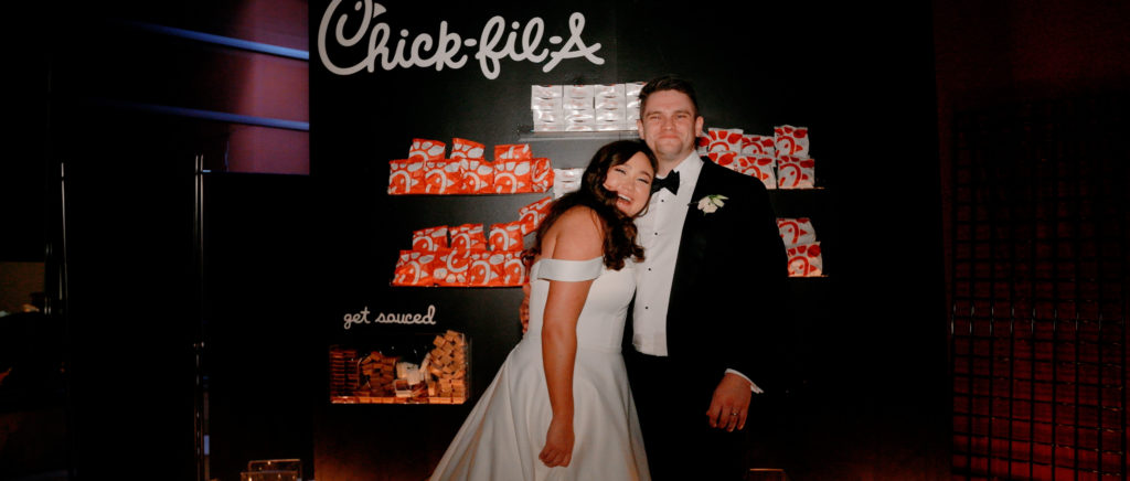 Chick-Fil-A display at michener art museum wedding